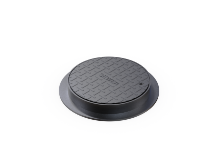 Solid Steel Sewer Lid with 4-Inch Ring - Image 2