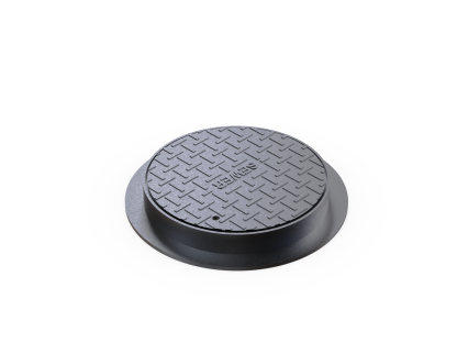 Solid Steel Sewer Lid with 4-Inch Ring - Image 3