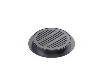Slotted Steel Lid with 4-inch Ring