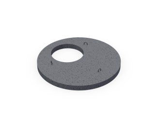 60” x 4” Flat Concrete Lid (Offset)