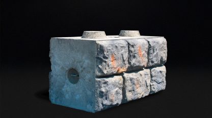 Concrete Wall Block - Fence Base End