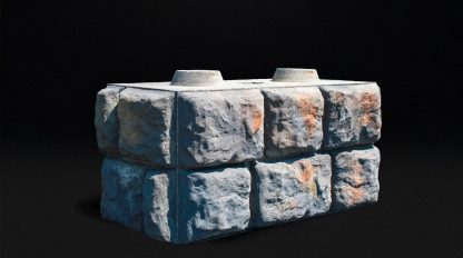 Concrete Wall Block - Fence Base End