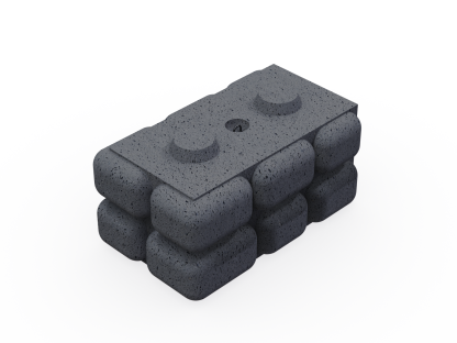 Concrete Wall Block-Fence Base End