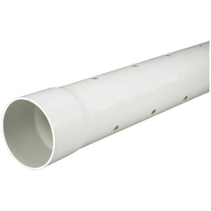4" x 10' Perforated Pipe 3034 White