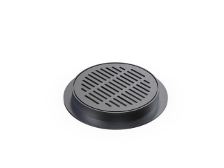 Slotted Steel Lid with 4-inch Ring